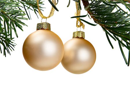 simsearch:400-07114074,k - Image of green branch with christmas decoration Stock Photo - Budget Royalty-Free & Subscription, Code: 400-08303384