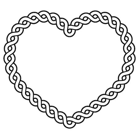 simsearch:400-05888573,k - Irish, Celtic black heart pattern  isolated on white Photographie de stock - Aubaine LD & Abonnement, Code: 400-08303728