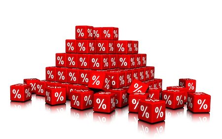 simsearch:400-04745340,k - A Bunch of Red Cubes with Percent symbols Stockbilder - Microstock & Abonnement, Bildnummer: 400-08315148