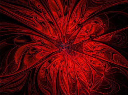 Abstract fractal red flower computer-generated image Foto de stock - Royalty-Free Super Valor e Assinatura, Número: 400-08315266