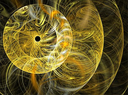Abstract fractal yellow rounds computer-generated image Foto de stock - Royalty-Free Super Valor e Assinatura, Número: 400-08315263