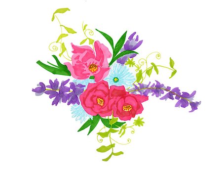 Hand drawn  floral illustration Stock Photo - Budget Royalty-Free & Subscription, Code: 400-08315525