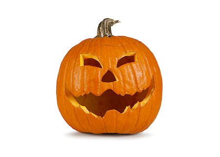 simsearch:400-08319221,k - Jack O' lantern isolated on white background with shadow Photographie de stock - Aubaine LD & Abonnement, Code: 400-08315900