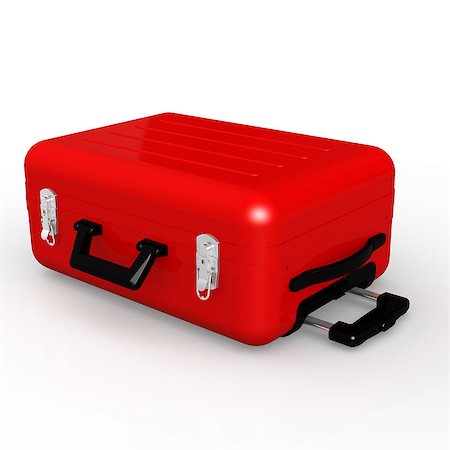 simsearch:400-04520169,k - Red luggage on the floor image with hi-res rendered artwork that could be used for any graphic design. Photographie de stock - Aubaine LD & Abonnement, Code: 400-08316276