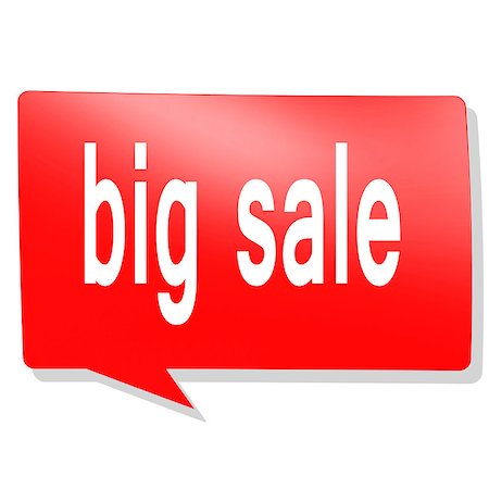 simsearch:400-08316235,k - Big sale word on red speech bubble image with hi-res rendered artwork that could be used for any graphic design. Foto de stock - Super Valor sin royalties y Suscripción, Código: 400-08316427