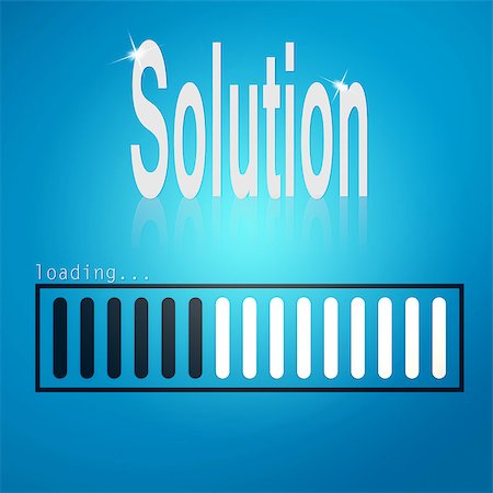 Solution blue loading bar image with hi-res rendered artwork that could be used for any graphic design. Stock Photo - Budget Royalty-Free & Subscription, Code: 400-08316750