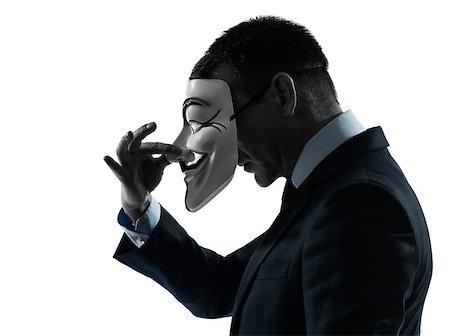 PARISâ?? OCTOBER 30 : one man dressed and masked as a member of Anonymous underground group on October 30, 2012 in Paris ,France Foto de stock - Super Valor sin royalties y Suscripción, Código: 400-08316793