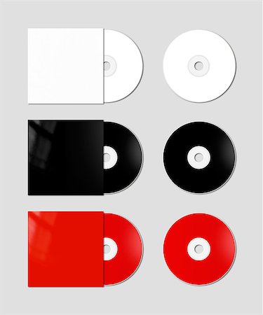 simsearch:400-08317105,k - white, black and red CD - DVD and covers isolated on background - mockup template Stock Photo - Budget Royalty-Free & Subscription, Code: 400-08317241