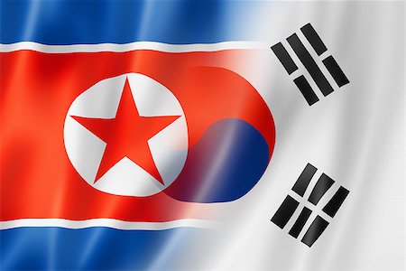 simsearch:400-06765248,k - Mixed North Korea and South Korea flag, three dimensional render, illustration Foto de stock - Super Valor sin royalties y Suscripción, Código: 400-08317320