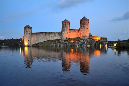 finland landmark - Savonlinna,. Fortress Olavinlinna Stock Photo - Budget Royalty-Free & Subscription, Code: 400-08317365