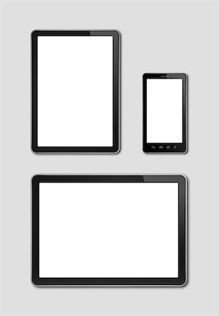 simsearch:400-07309242,k - smartphone and digital tablet pc mockup template. grey background Stock Photo - Budget Royalty-Free & Subscription, Code: 400-08317576