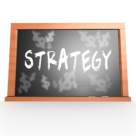 Bllack board with strategy word image with hi-res rendered artwork that could be used for any graphic design. Stock Photo - Budget Royalty-Free & Subscription, Code: 400-08317702