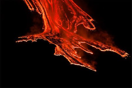 Eruption and lava flow in Italy Stock Photo - Budget Royalty-Free & Subscription, Code: 400-08317855