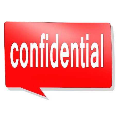 simsearch:400-08316235,k - Confidential word on red speech bubble image with hi-res rendered artwork that could be used for any graphic design. Foto de stock - Super Valor sin royalties y Suscripción, Código: 400-08317885