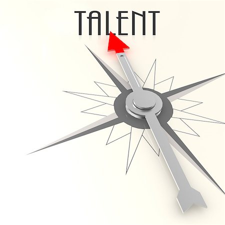 simsearch:400-08554045,k - Compass with talent word image with hi-res rendered artwork that could be used for any graphic design. Foto de stock - Royalty-Free Super Valor e Assinatura, Número: 400-08317883