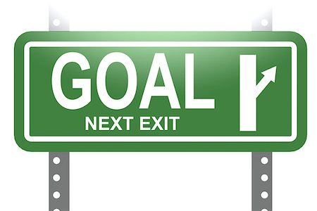simsearch:400-09097706,k - Goal green sign board isolated image with hi-res rendered artwork that could be used for any graphic design. Foto de stock - Super Valor sin royalties y Suscripción, Código: 400-08317894