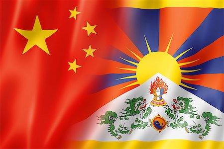 simsearch:400-06765248,k - Mixed China and Tibet flag, three dimensional render, illustration Foto de stock - Super Valor sin royalties y Suscripción, Código: 400-08317971