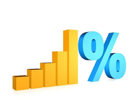3d rendered image of Graphic chart and percent symbol Stock Photo - Budget Royalty-Free & Subscription, Code: 400-08318005
