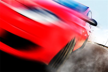 simsearch:400-04482743,k - Red car and speed.Motion blur and road Stock Photo - Budget Royalty-Free & Subscription, Code: 400-08318089