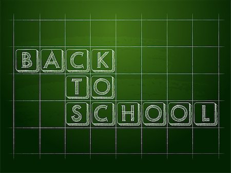 simsearch:400-07049919,k - back to school on green checkered blackboard, education concept Fotografie stock - Microstock e Abbonamento, Codice: 400-08318179