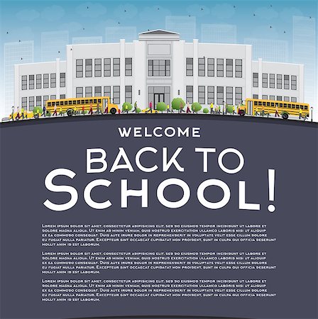 Back to School Concept with copy space for text. Vector illustration Stock Photo - Budget Royalty-Free & Subscription, Code: 400-08318220