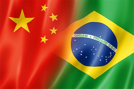 simsearch:400-06765248,k - Mixed China and Brazil flag, three dimensional render, illustration Foto de stock - Super Valor sin royalties y Suscripción, Código: 400-08318449