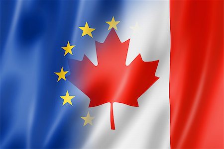 simsearch:400-06765248,k - Mixed Europe and Canada flag, three dimensional render, illustration Foto de stock - Super Valor sin royalties y Suscripción, Código: 400-08318450