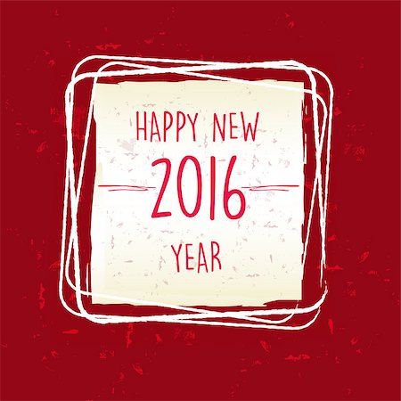 simsearch:400-07293814,k - happy new year 2016 in frame over red old paper background, holiday seasonal concept Stock Photo - Budget Royalty-Free & Subscription, Code: 400-08318553