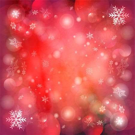 simsearch:622-06487860,k - Watercolor Christmas red background with snowflakes and twinkling snow Photographie de stock - Aubaine LD & Abonnement, Code: 400-08318747