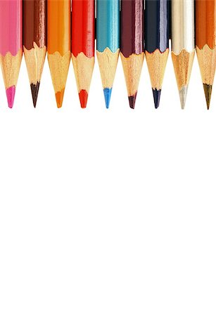 simsearch:400-07485953,k - Abstract background from color pencils isolated on white background close up Stockbilder - Microstock & Abonnement, Bildnummer: 400-08318773