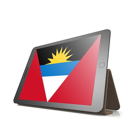 Tablet with Antigua and Barbuda flag image with hi-res rendered artwork that could be used for any graphic design. Stock Photo - Budget Royalty-Free & Subscription, Code: 400-08319073