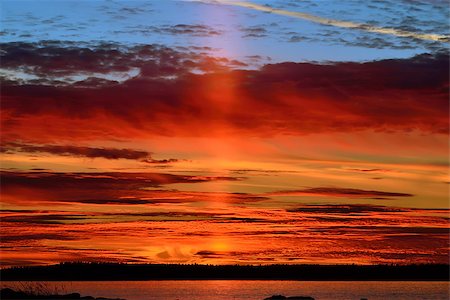 Last ray of the setting sun. Northern Karelia, Russia Stock Photo - Budget Royalty-Free & Subscription, Code: 400-08319193