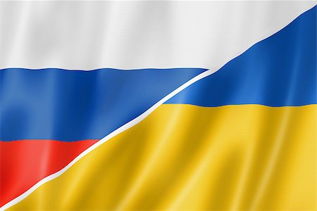 simsearch:400-06765248,k - Mixed Russia and Ukraine flag, three dimensional render, illustration Foto de stock - Super Valor sin royalties y Suscripción, Código: 400-08319338