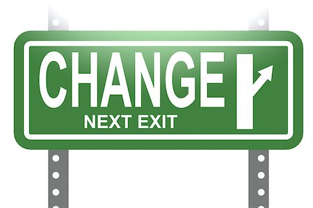 simsearch:400-09097706,k - Change green sign board isolated image with hi-res rendered artwork that could be used for any graphic design. Foto de stock - Super Valor sin royalties y Suscripción, Código: 400-08319534