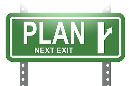 simsearch:400-09097706,k - Plan green sign board isolated image with hi-res rendered artwork that could be used for any graphic design. Foto de stock - Super Valor sin royalties y Suscripción, Código: 400-08319541