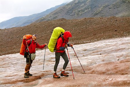 hikers on a glacier under the rain Stock Photo - Budget Royalty-Free & Subscription, Code: 400-08313916