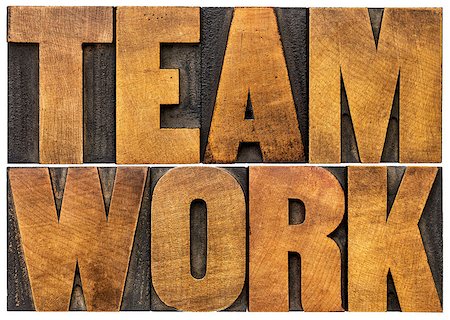 simsearch:400-08335158,k - teamwork word abstract or banner - isolated text in vintage letterpress wood type printing blocks Photographie de stock - Aubaine LD & Abonnement, Code: 400-08334684