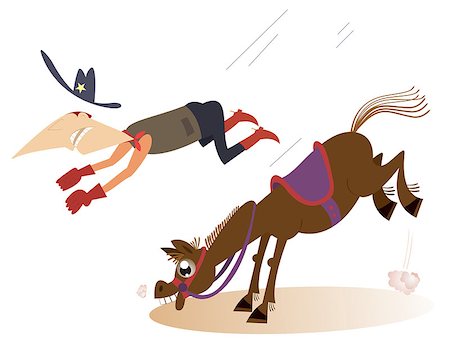 Man or cowboy falls from the horse Stock Photo - Budget Royalty-Free & Subscription, Code: 400-08334818