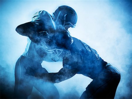 simsearch:400-08335037,k - one american football players portrait in silhouette shadow on white background Foto de stock - Royalty-Free Super Valor e Assinatura, Número: 400-08335037