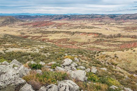 simsearch:400-07306312,k - rugged terrain with rocks, cliffs and canyons in Red Mountain Open Space in northern Colorado near Fort Collins Foto de stock - Super Valor sin royalties y Suscripción, Código: 400-08335709