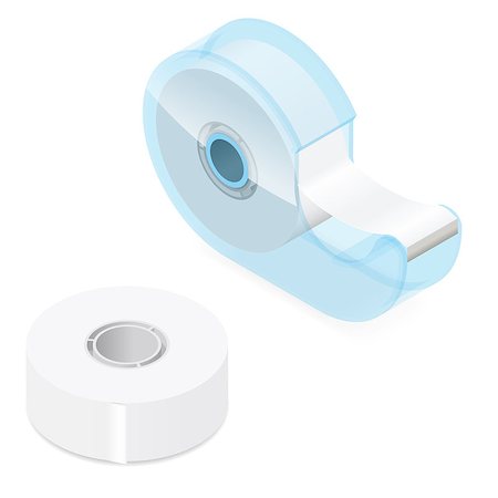 simsearch:400-05288977,k - Office adhesive tape isometric icon set vector grpahic design Photographie de stock - Aubaine LD & Abonnement, Code: 400-08335969