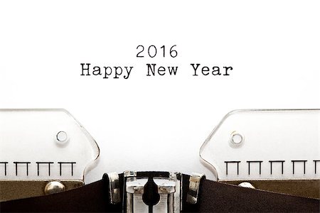 simsearch:400-04781914,k - Happy New Year 2016 written on retro typewriter. Stock Photo - Budget Royalty-Free & Subscription, Code: 400-08336080