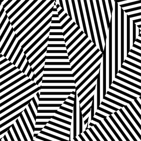elements of design shape illusions - Abstract background of striped shapes. Black and white texture. Stock Photo - Budget Royalty-Free & Subscription, Code: 400-08337109