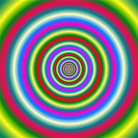 simsearch:400-06067180,k - An abstract fractal image with a concentric ring design in red yellow blue and green. Stock Photo - Budget Royalty-Free & Subscription, Code: 400-08337298
