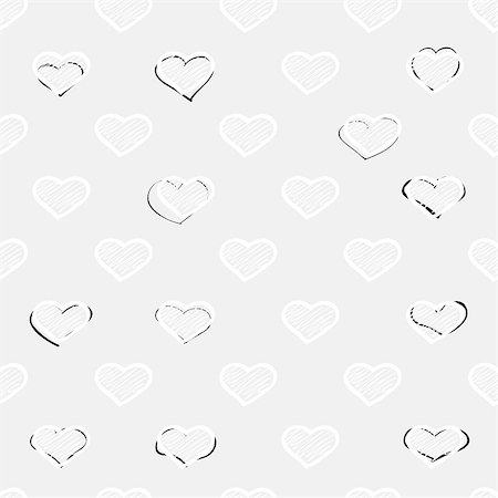simsearch:400-08339075,k - Abstract seamless hearts romantic background wrapping paper pattern Foto de stock - Super Valor sin royalties y Suscripción, Código: 400-08337726