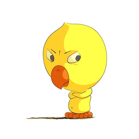 simsearch:400-06692271,k - Cute chick character on white background Stock Photo - Budget Royalty-Free & Subscription, Code: 400-08338049