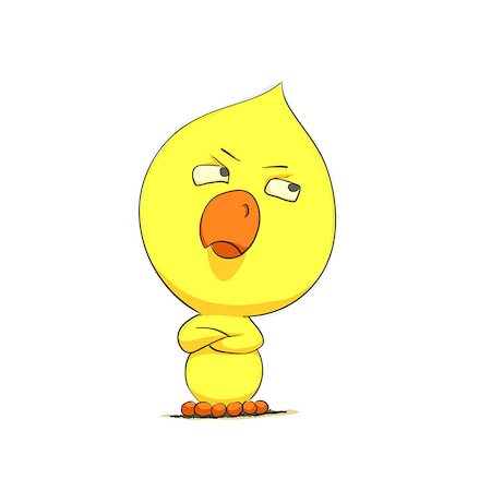 simsearch:400-06692271,k - Cute chick character on white background Stock Photo - Budget Royalty-Free & Subscription, Code: 400-08338052