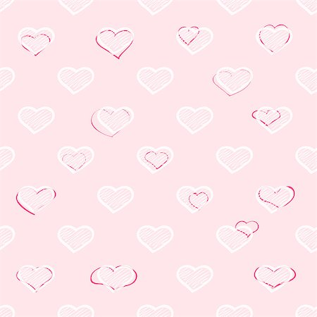 simsearch:400-08339075,k - Abstract seamless hearts romantic background wrapping paper pattern Foto de stock - Super Valor sin royalties y Suscripción, Código: 400-08338525