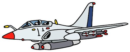 Hand drawing of a white jet aircraft - not a real type Stock Photo - Budget Royalty-Free & Subscription, Code: 400-08338670