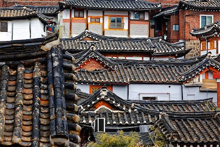 folk house - Korean traditional house building close up Stock Photo - Budget Royalty-Free & Subscription, Code: 400-08338952